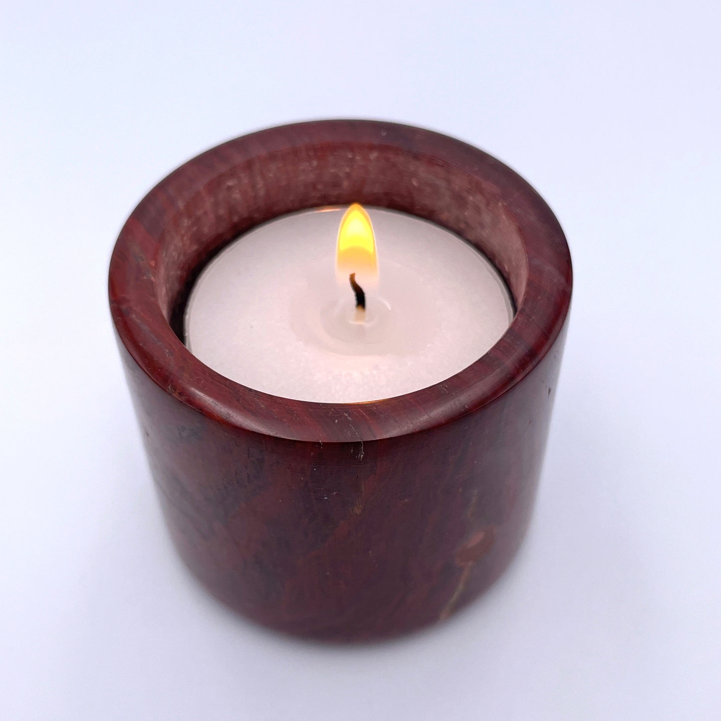2" Cylindrical Tea-light in Marble and Onyx
