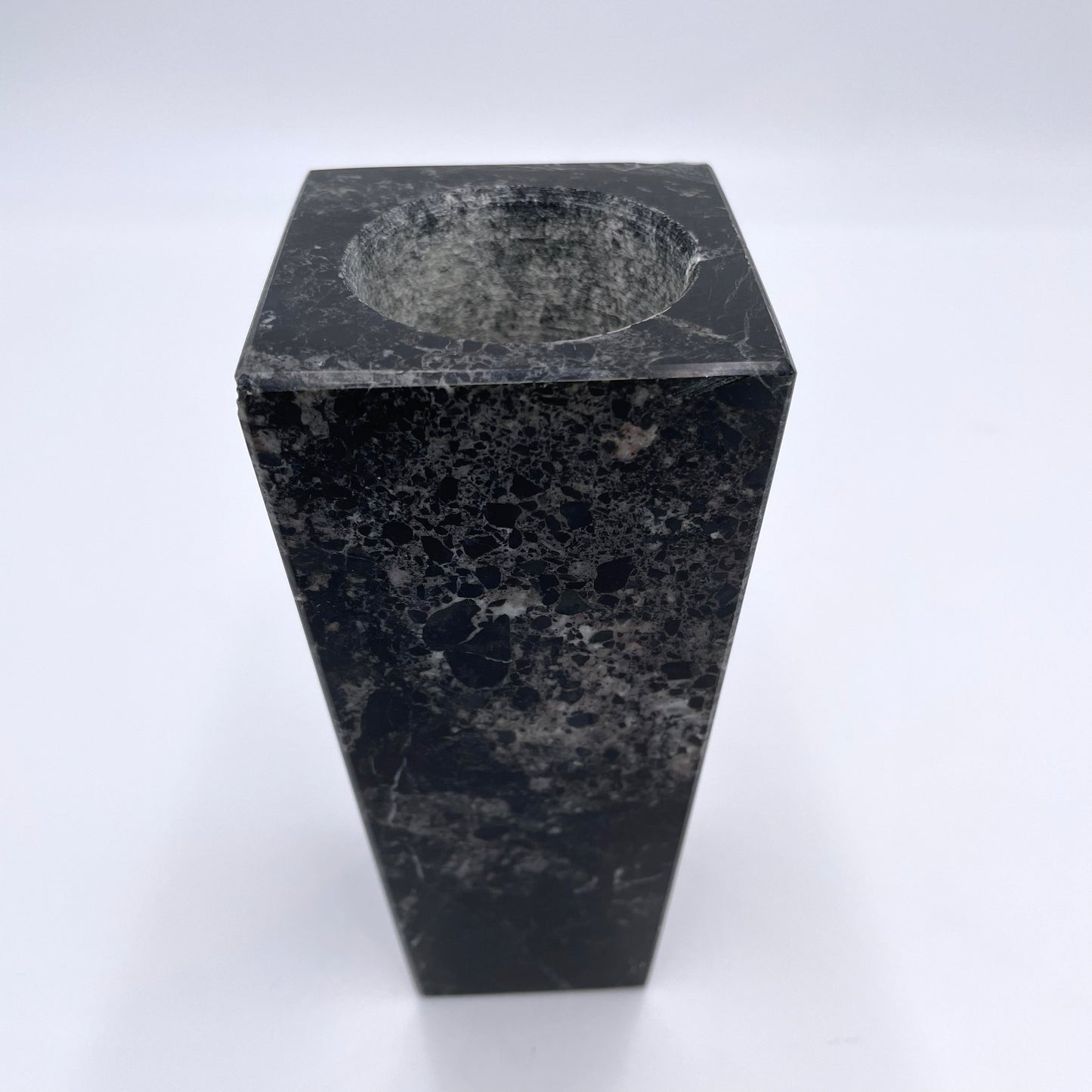 6" Square Vase - Marble and Onyx