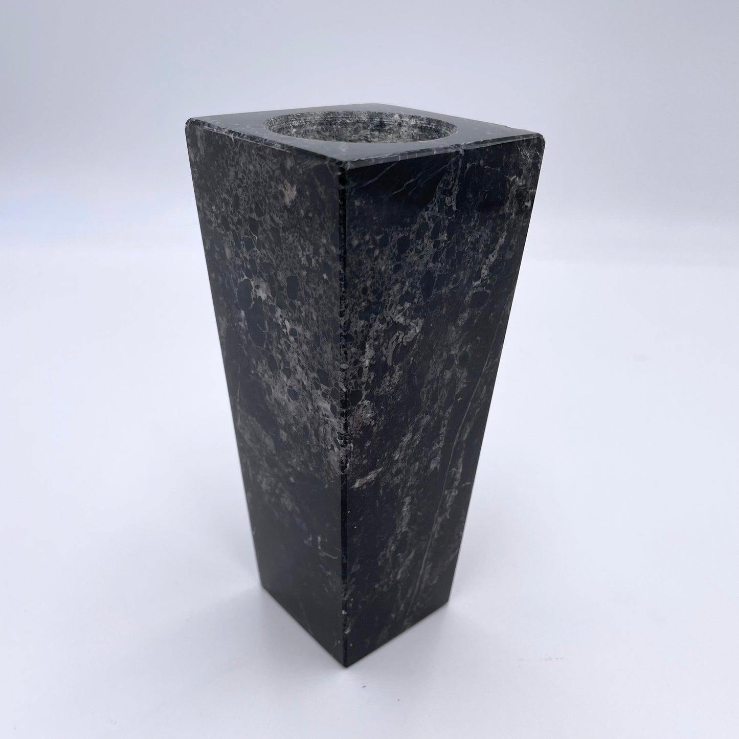 8" Square Vase in Marble and Onyx
