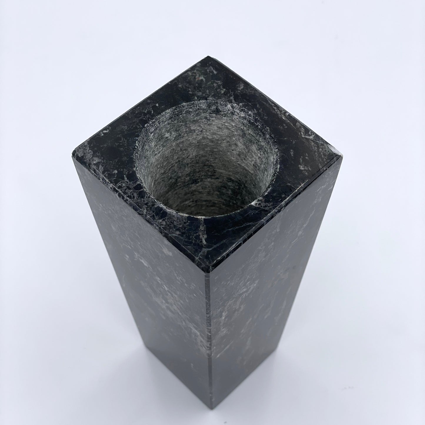 8" Square Vase in Marble and Onyx