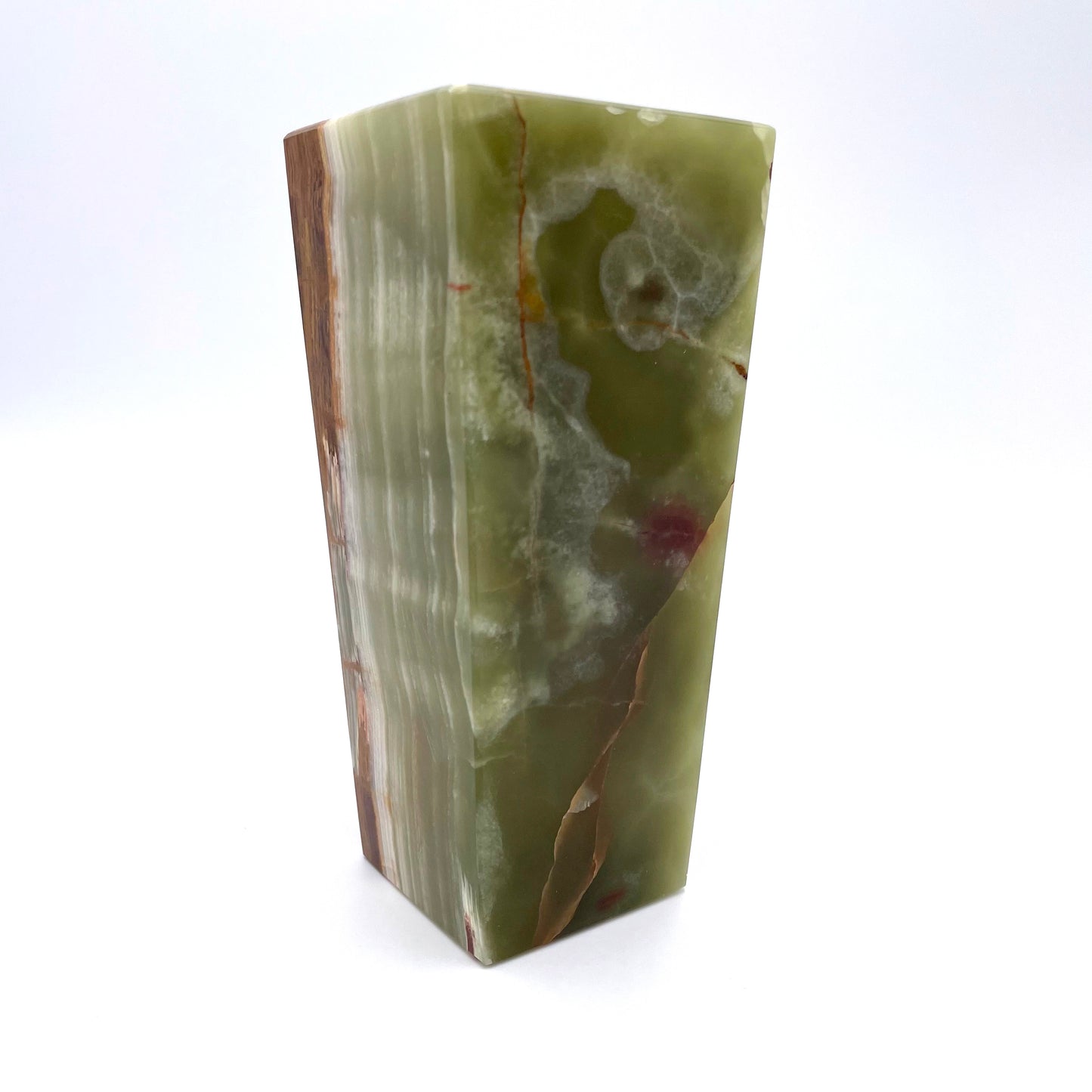 6" Square Vase - Marble and Onyx