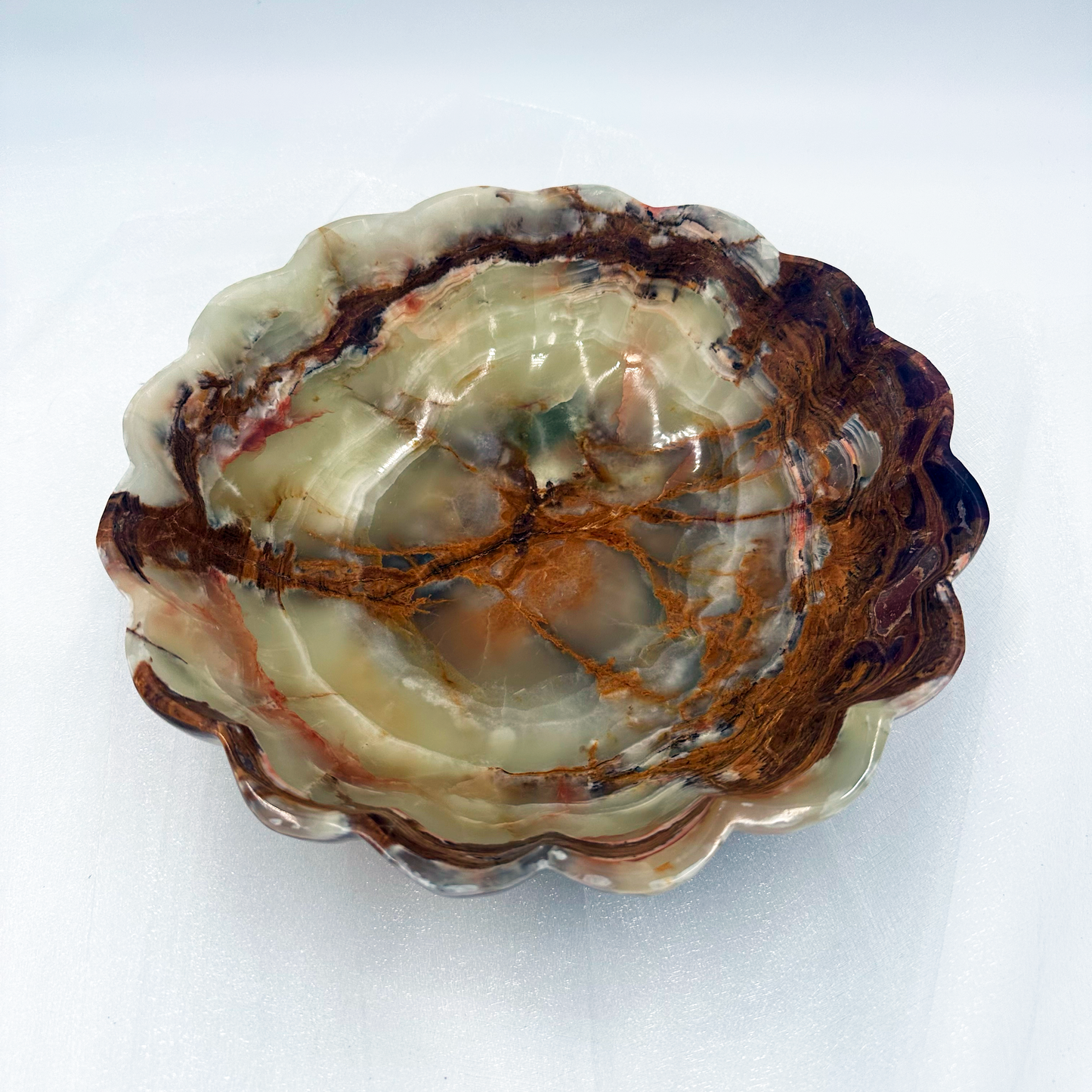 Hand-carved Bowl in Marble and Onyx
