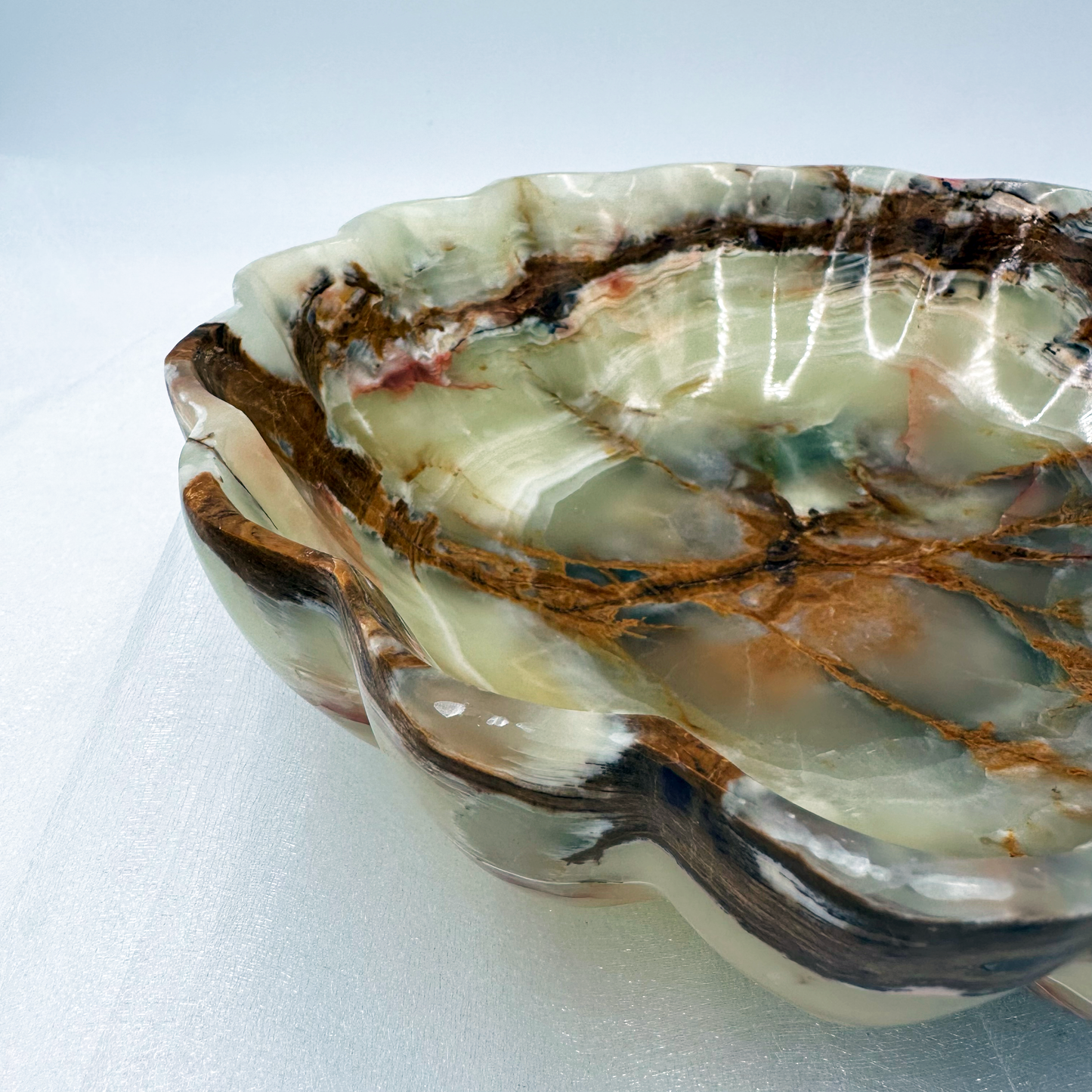Hand-carved Bowl in Marble and Onyx