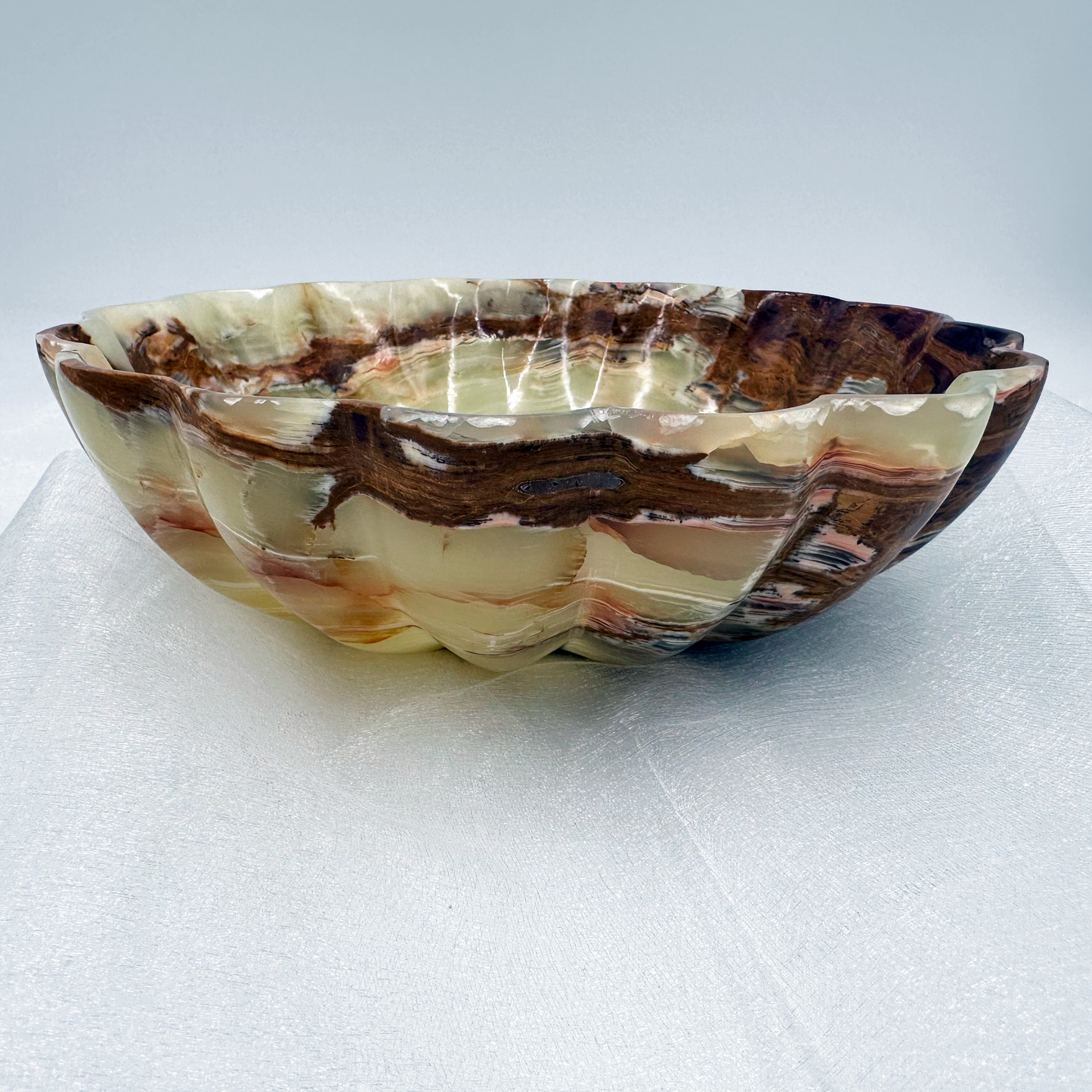 Hand-carved Bowl in Marble and Onyx