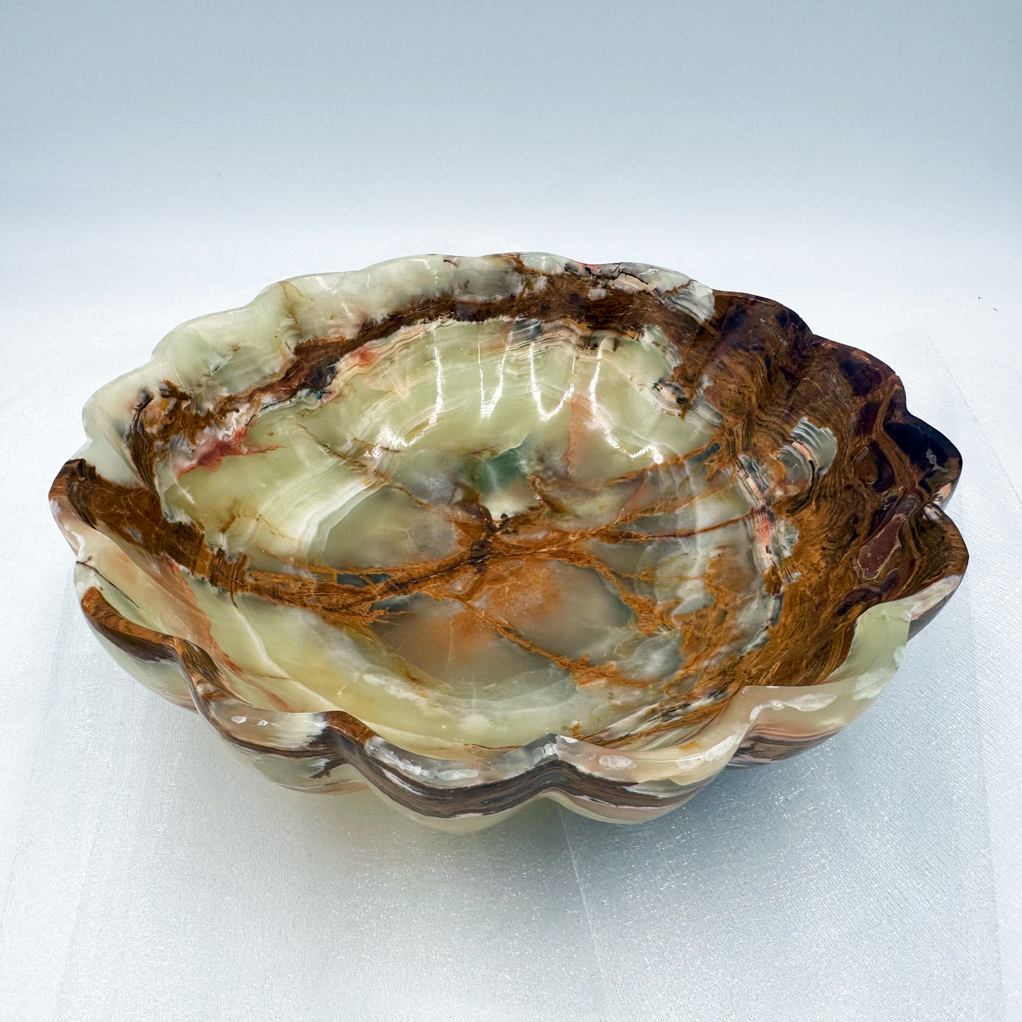Hand-carved Bowl in Marble and Onyx