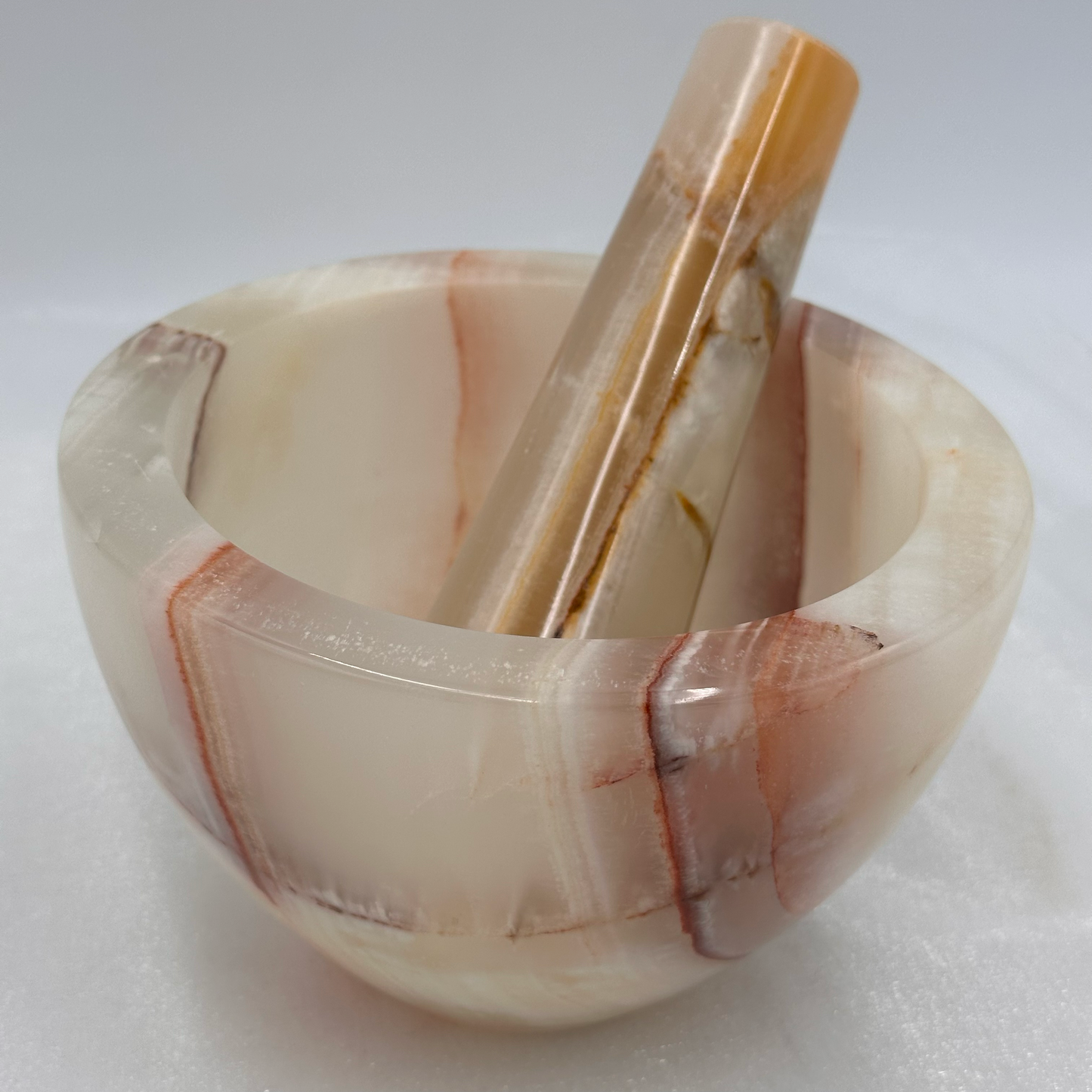 Mortar and Pestle - 7", Marble and Onyx