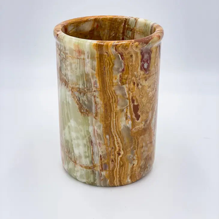 Kitchen Utensil Holder in Marble or Onyx