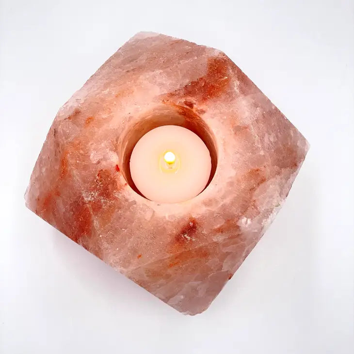 Himalayan Salt Diamond TeaLight - 4" x 4" x 4"
