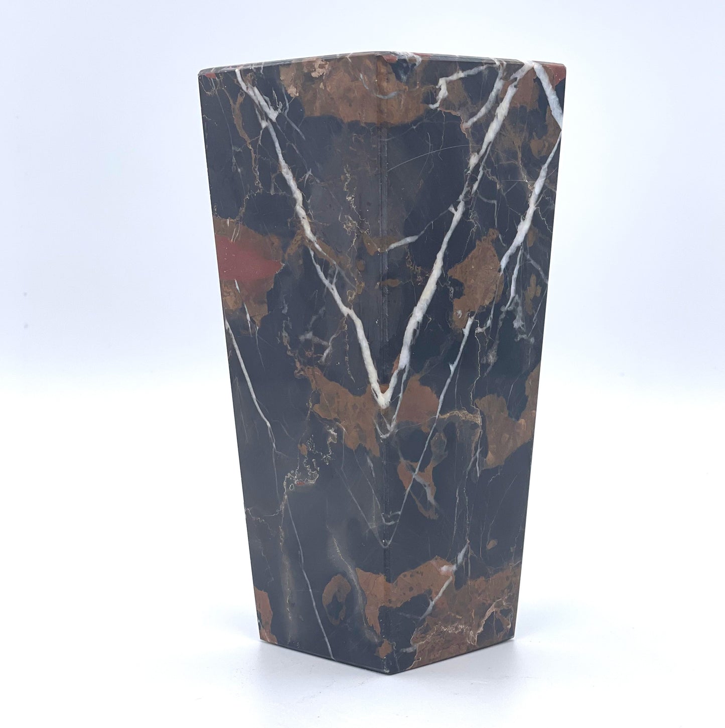 6" Square Vase - Marble and Onyx