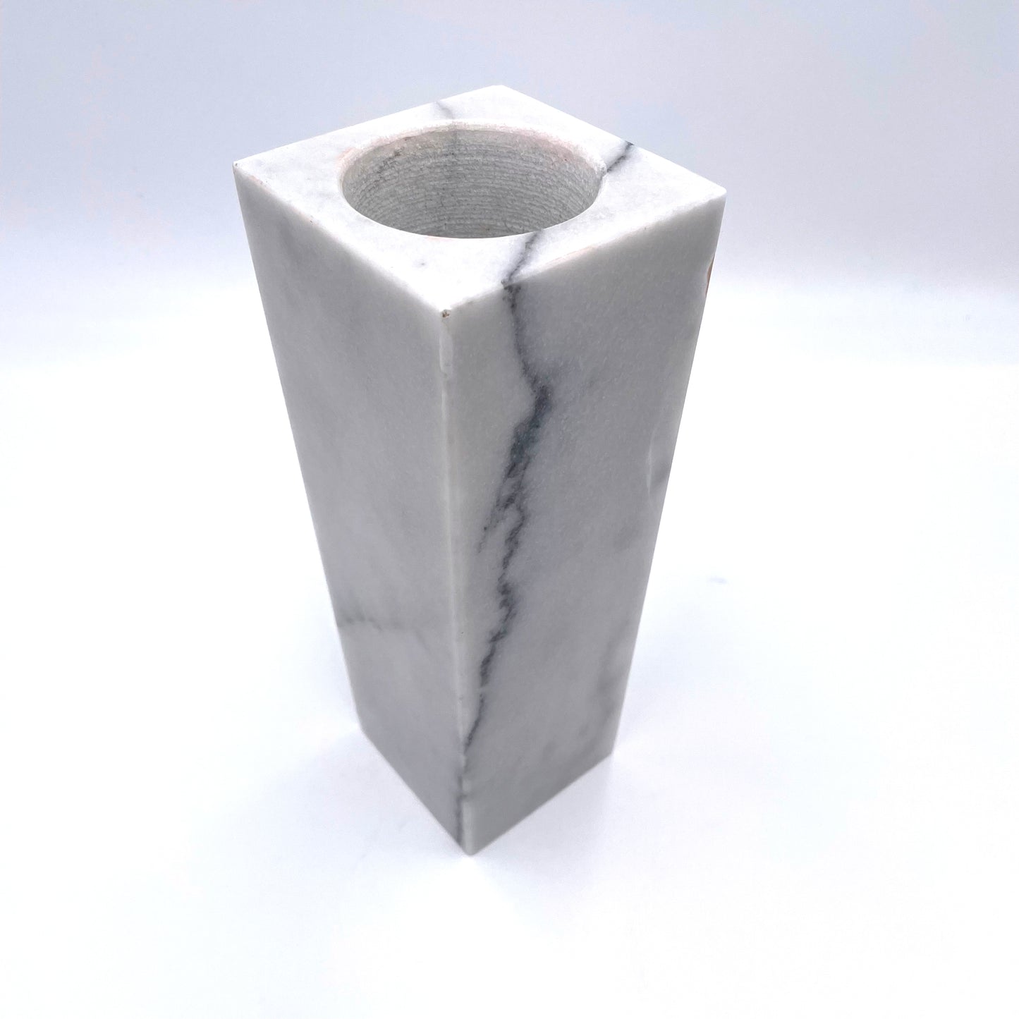 8" Square Vase in Marble and Onyx
