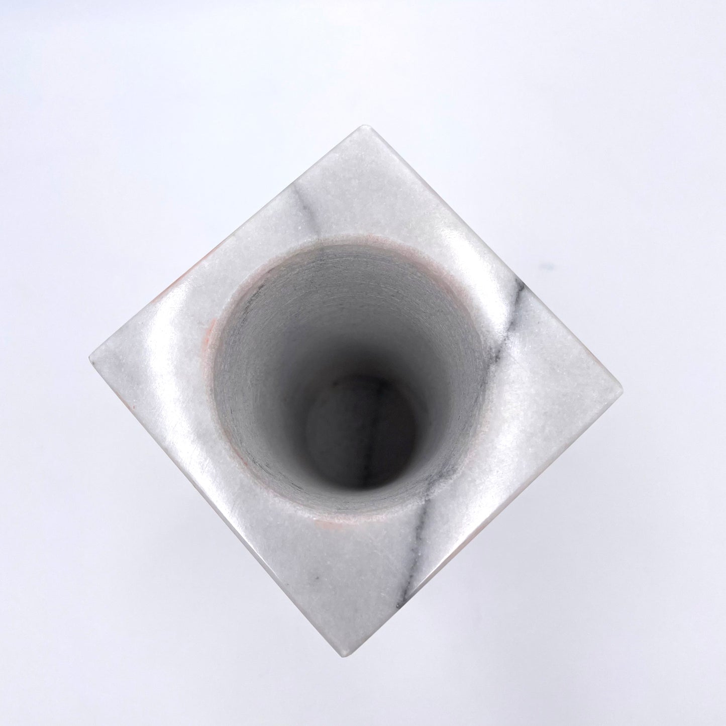 8" Square Vase in Marble and Onyx