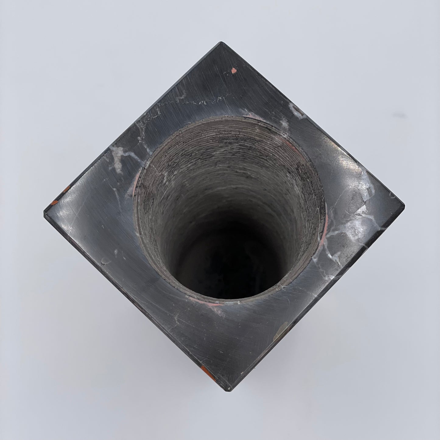 8" Square Vase in Marble and Onyx