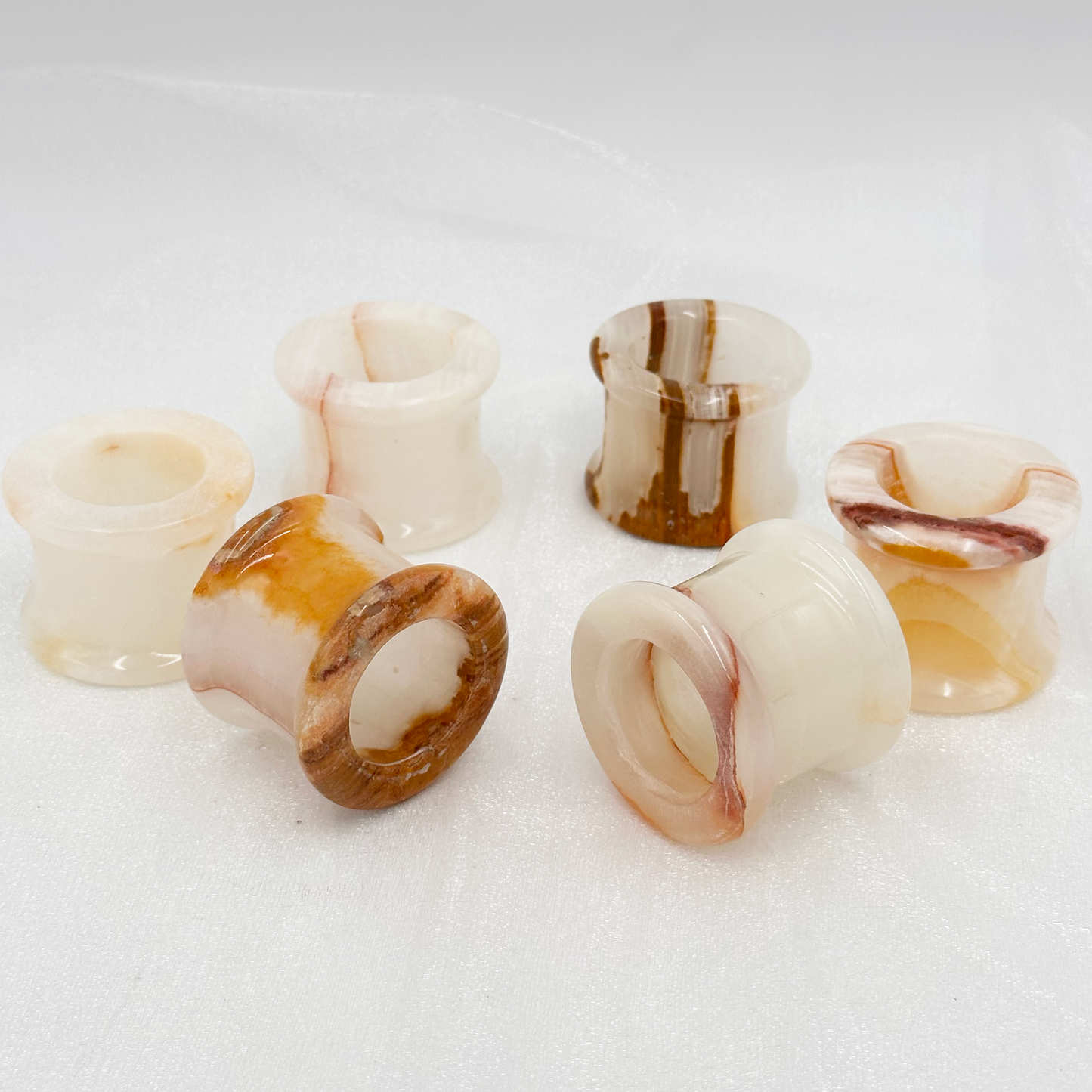 Napkin Rings in Onyx & Marble