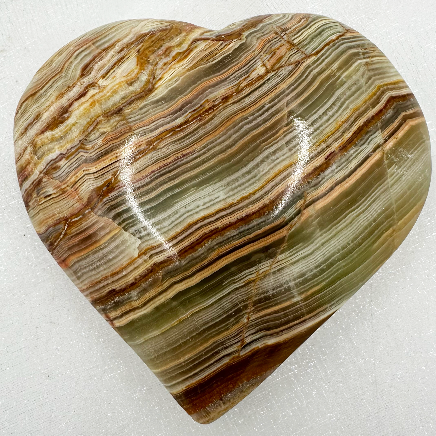 3" Stone Heart in Marble & Onyx