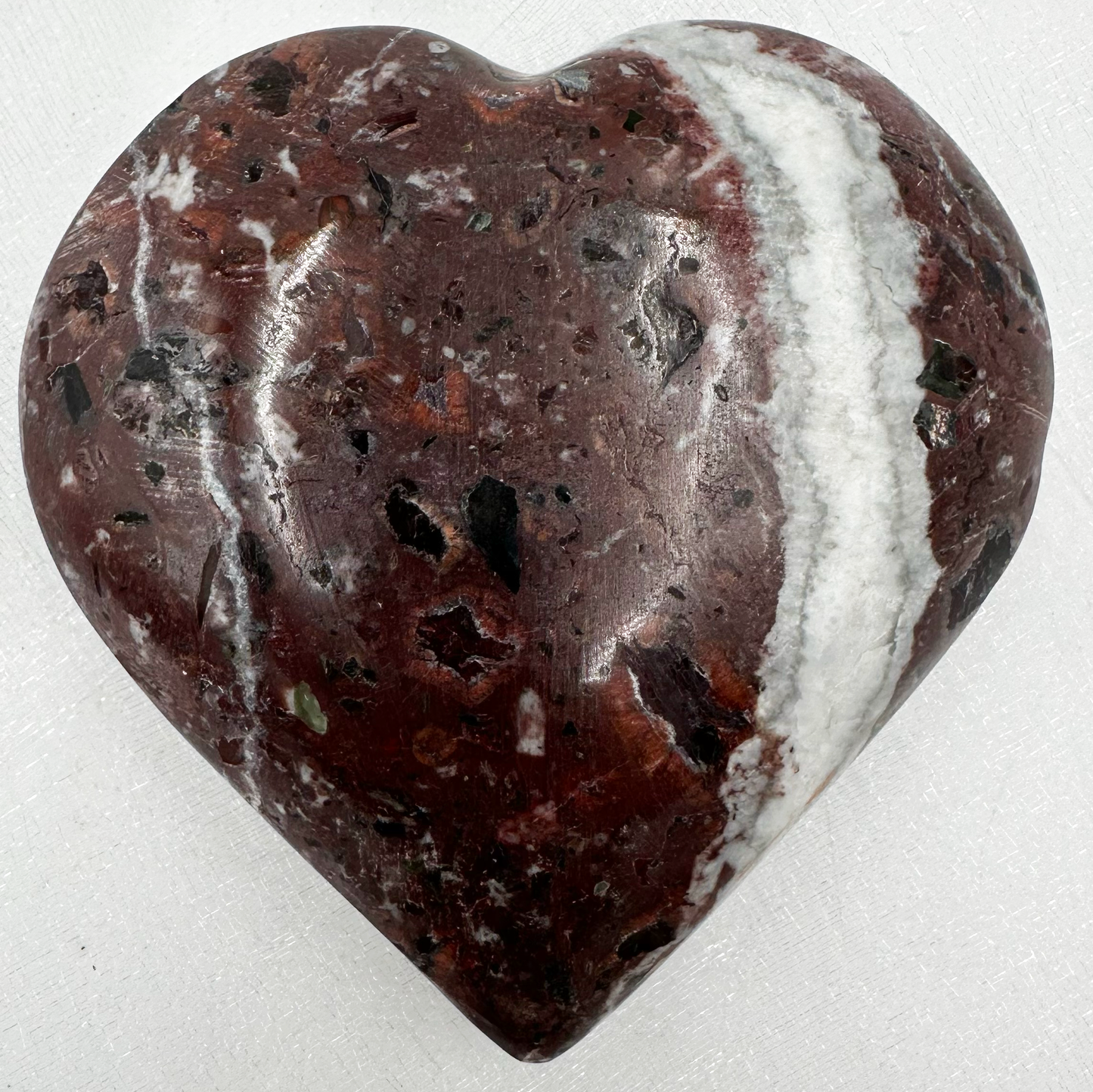 3" Stone Heart in Marble & Onyx
