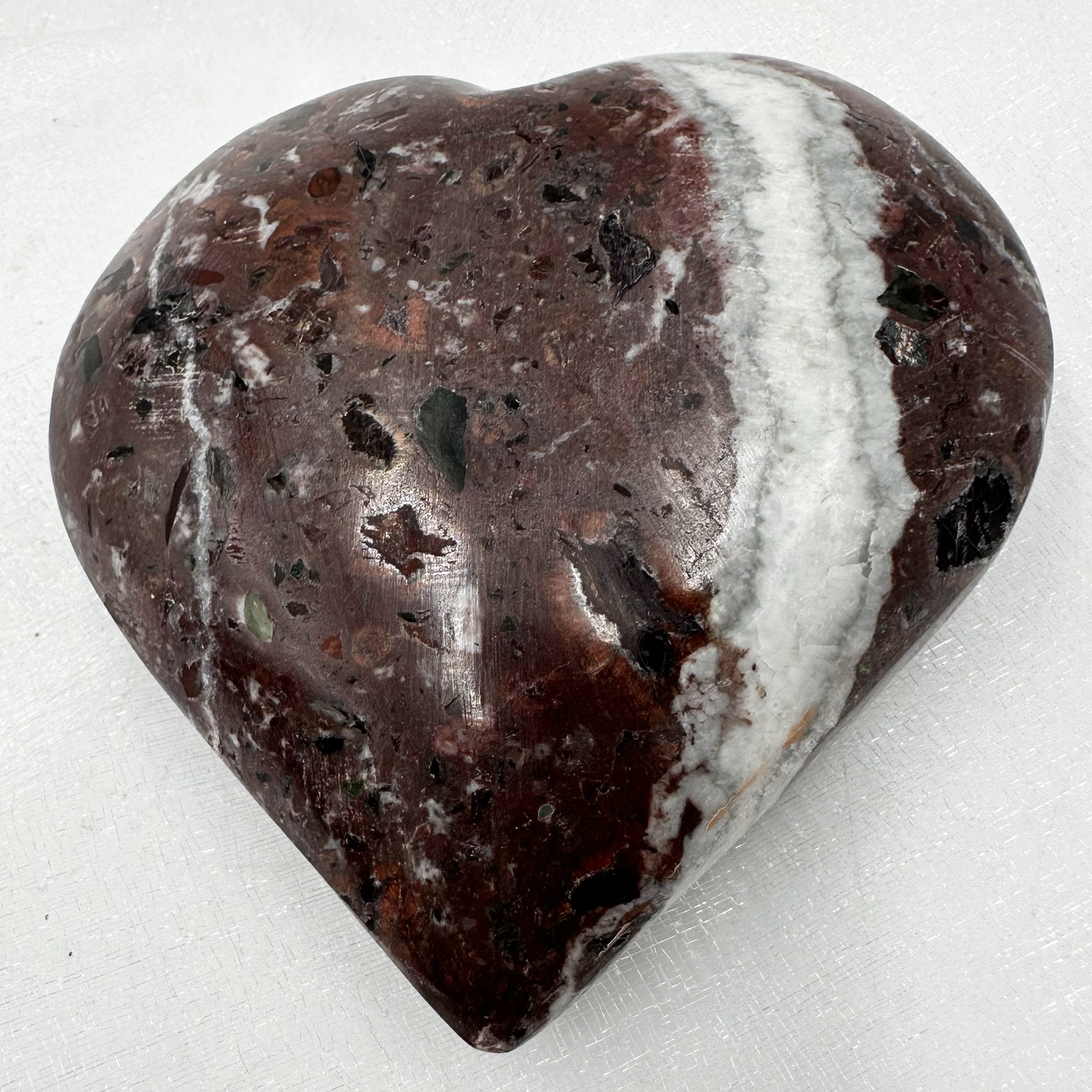 3" Stone Heart in Marble & Onyx