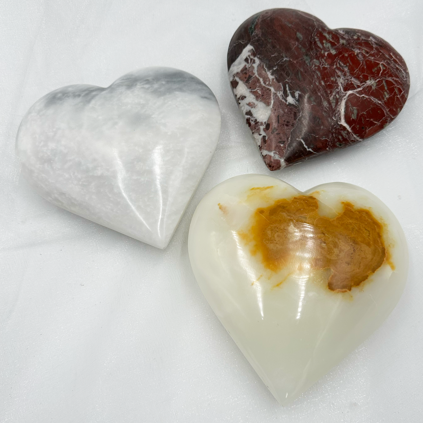 6" Stone Heart in Marble & Onyx