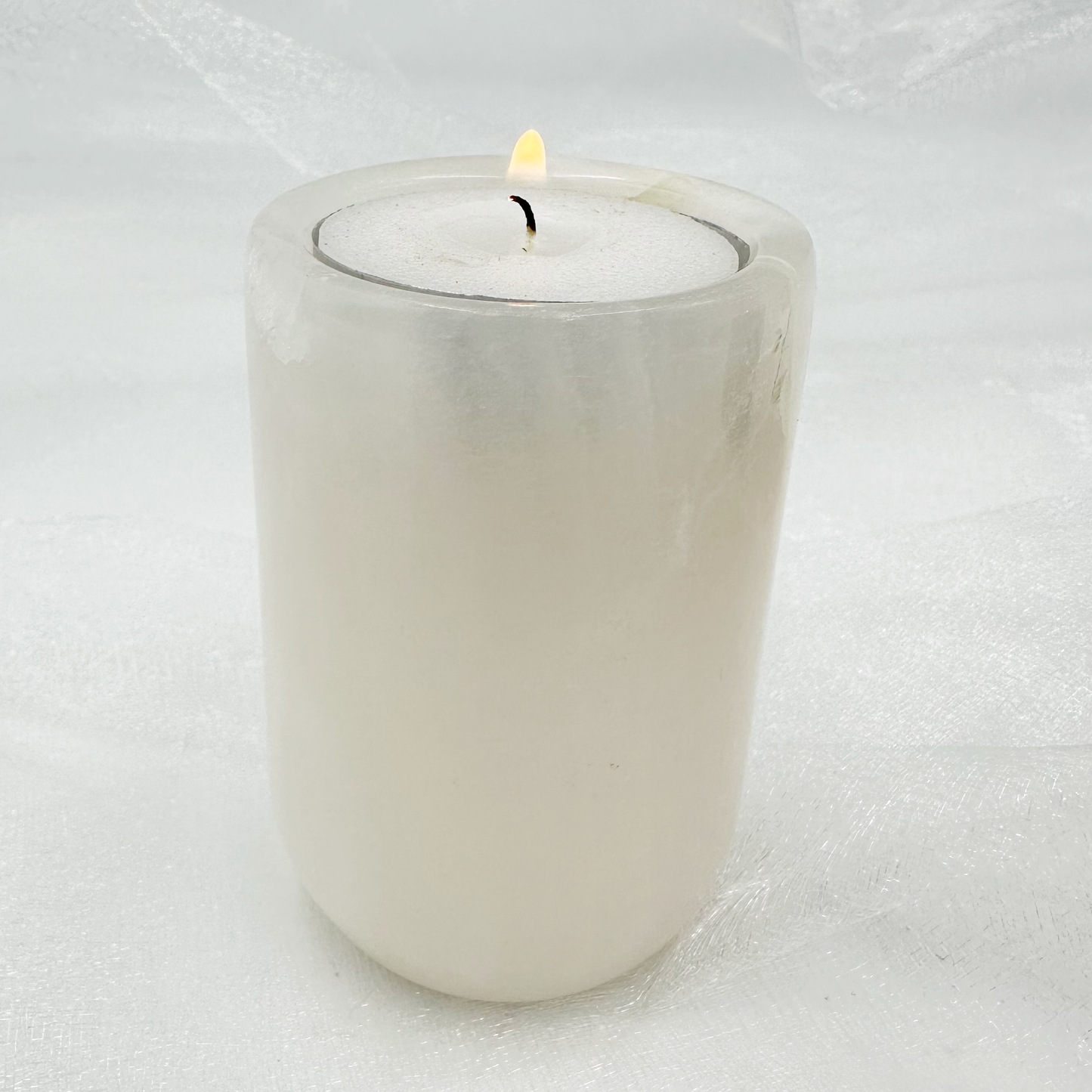 3" Pillar Tea Light in Marble and Onyx