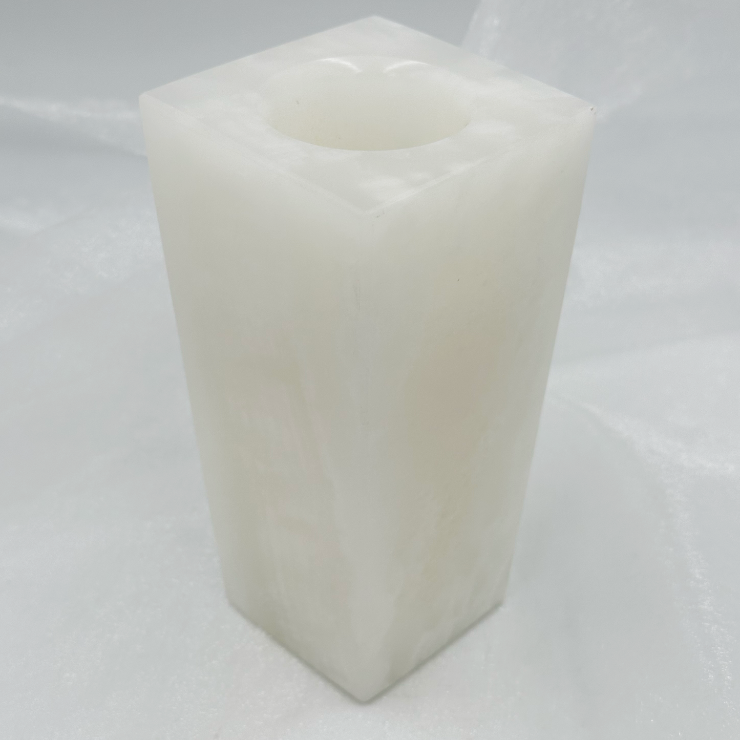 6" Square Vase - Marble and Onyx