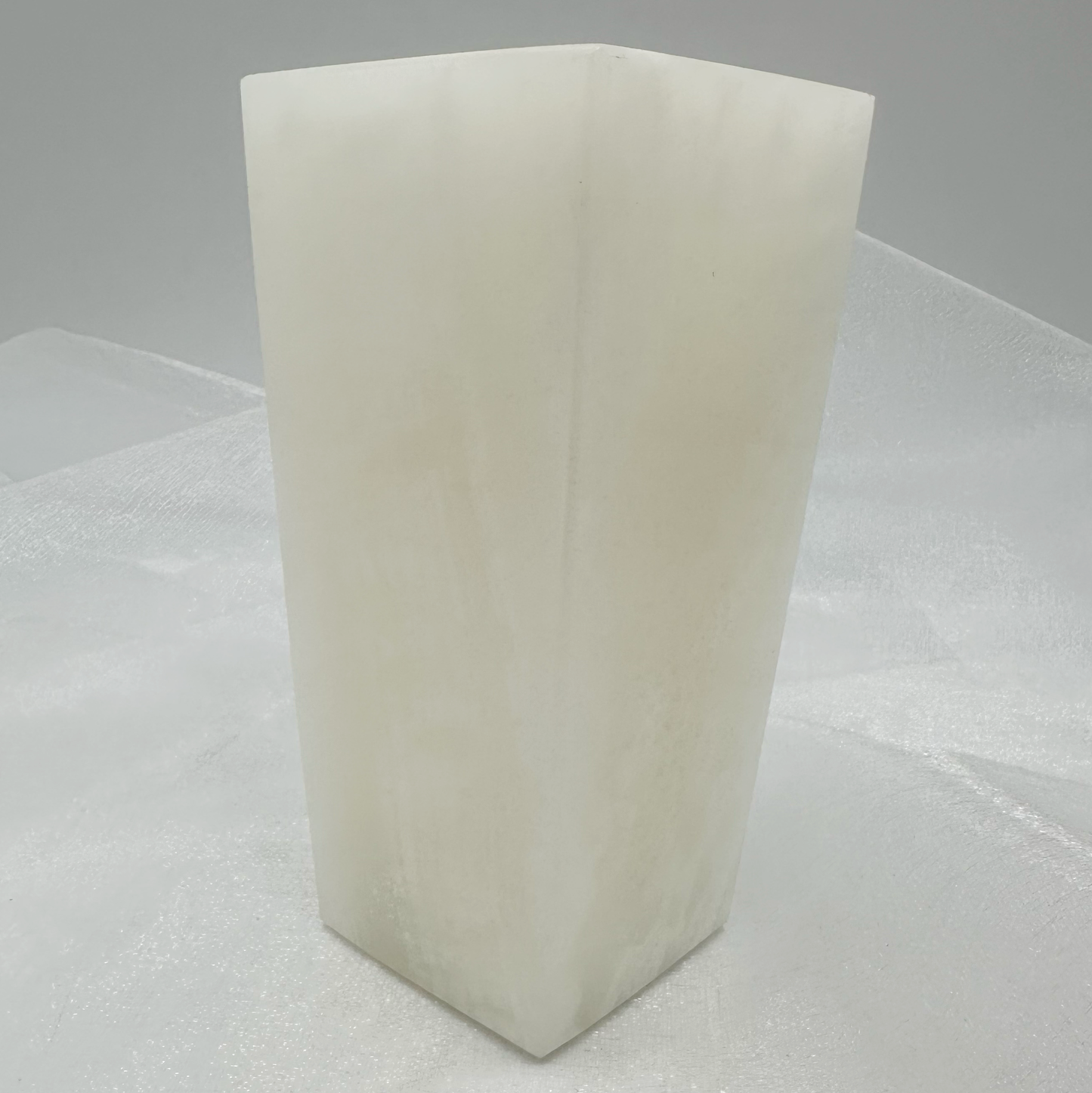 6" Square Vase - Marble and Onyx