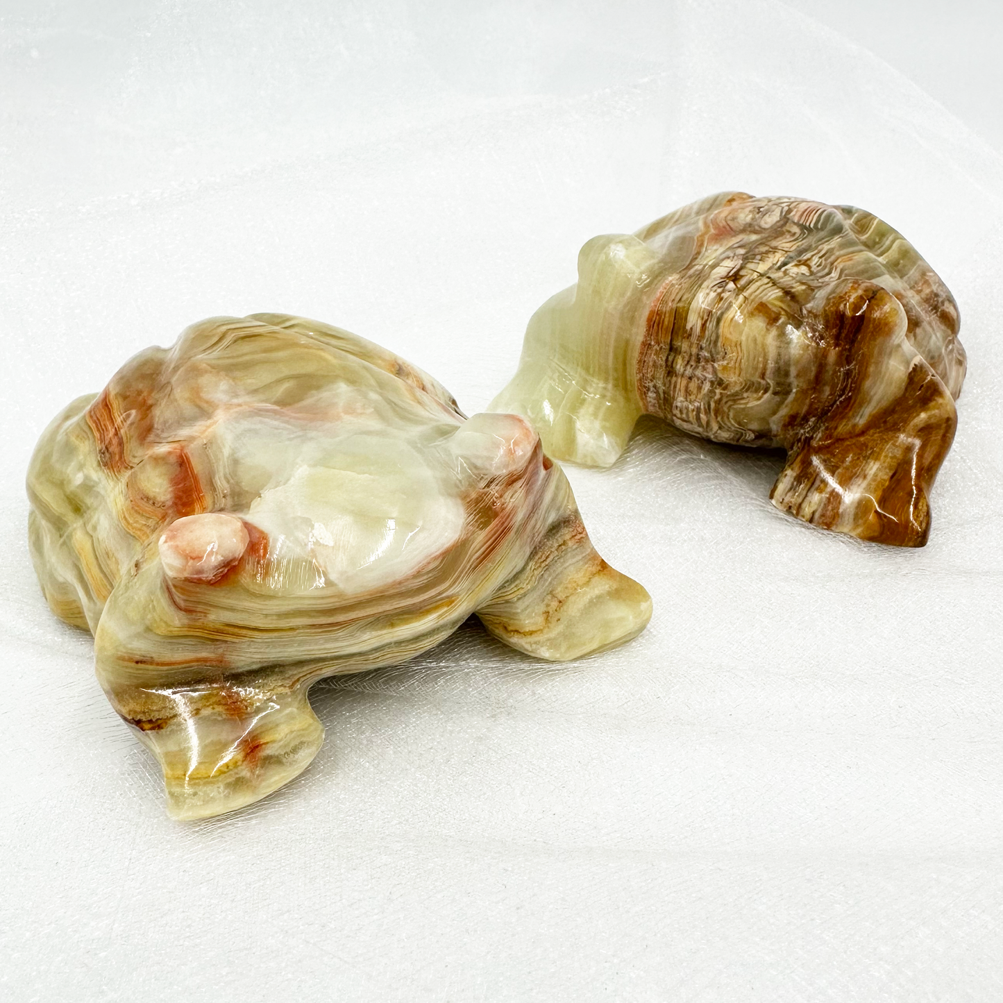 3" Carved Animals in Marble and Onyx