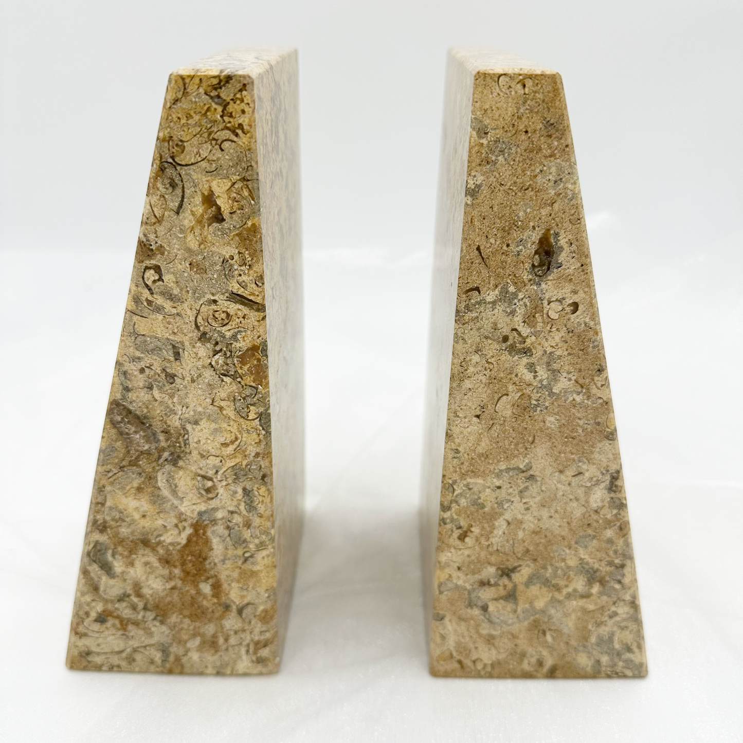 Wedge Bookends in Marble and Onyx - 8"
