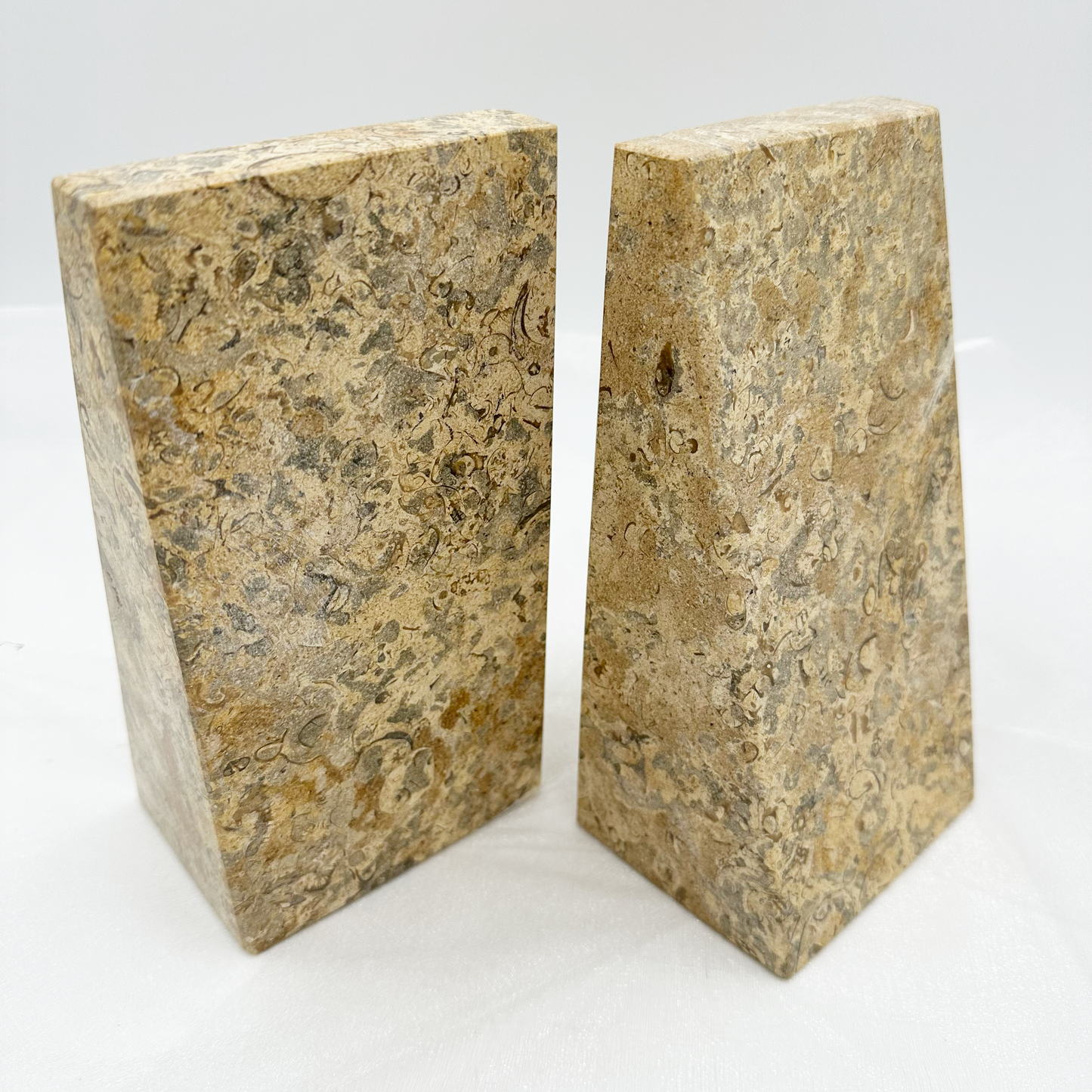 Wedge Bookends in Marble and Onyx - 8"