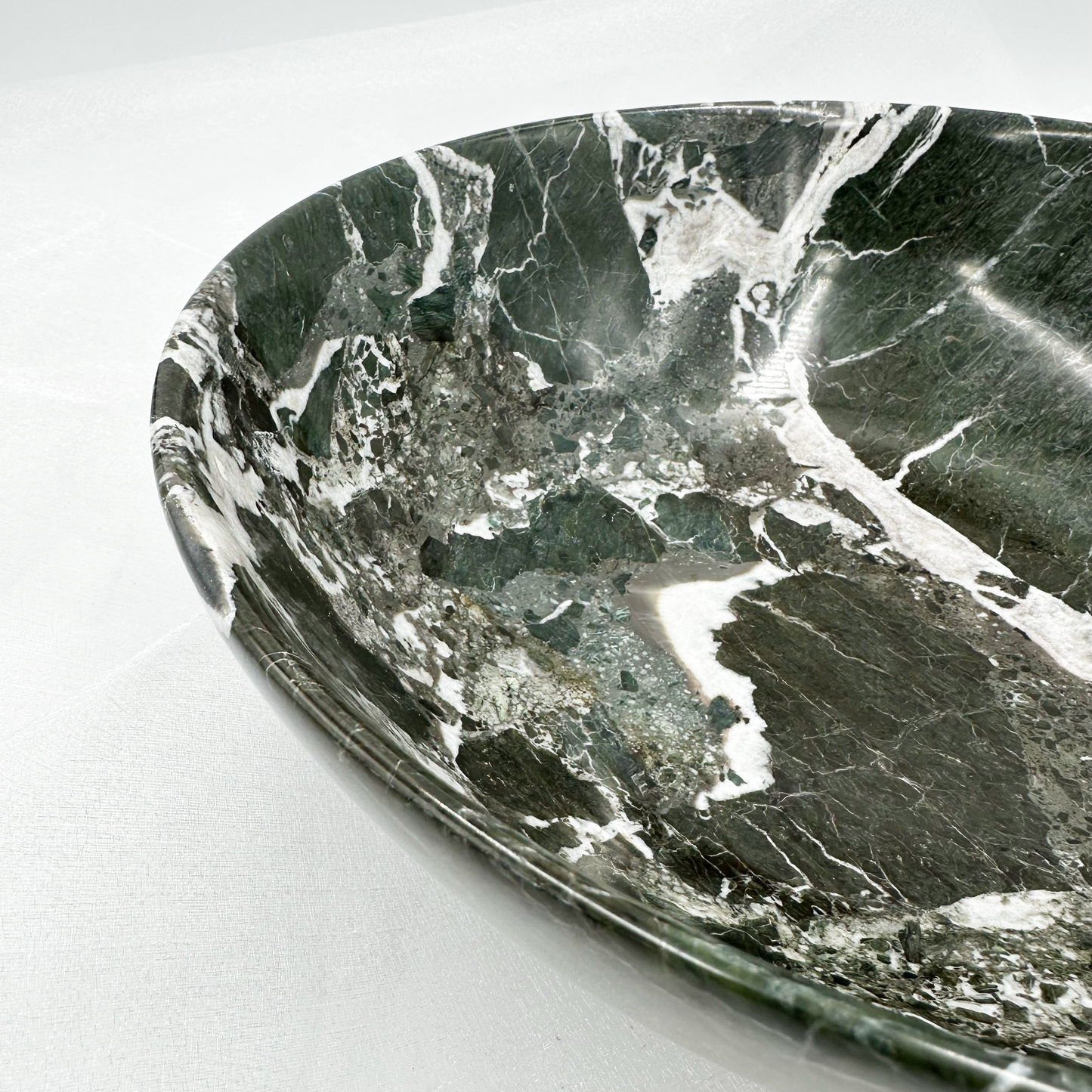 Black Zebra Marble Bowl - 12"