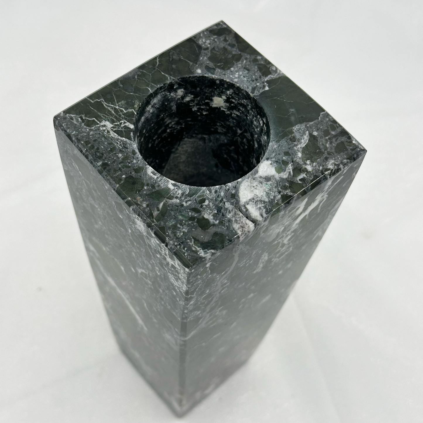 8" Square Vase in Marble and Onyx