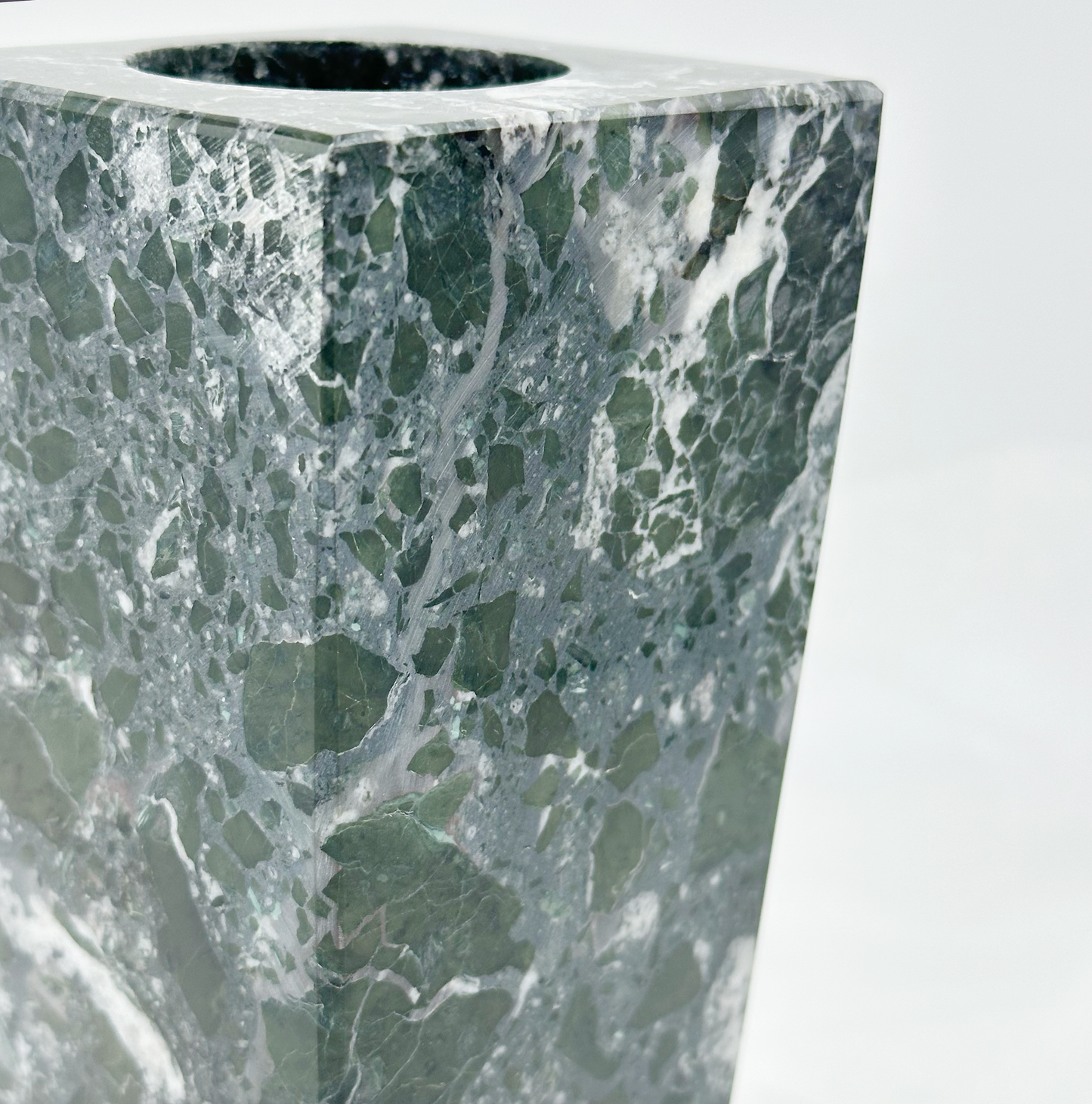 8" Square Vase in Marble and Onyx
