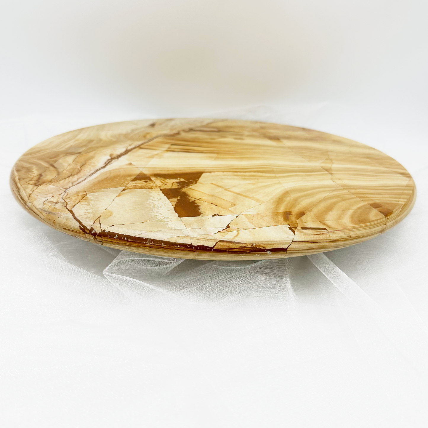 16" Lazy Susan in Marble and Onyx