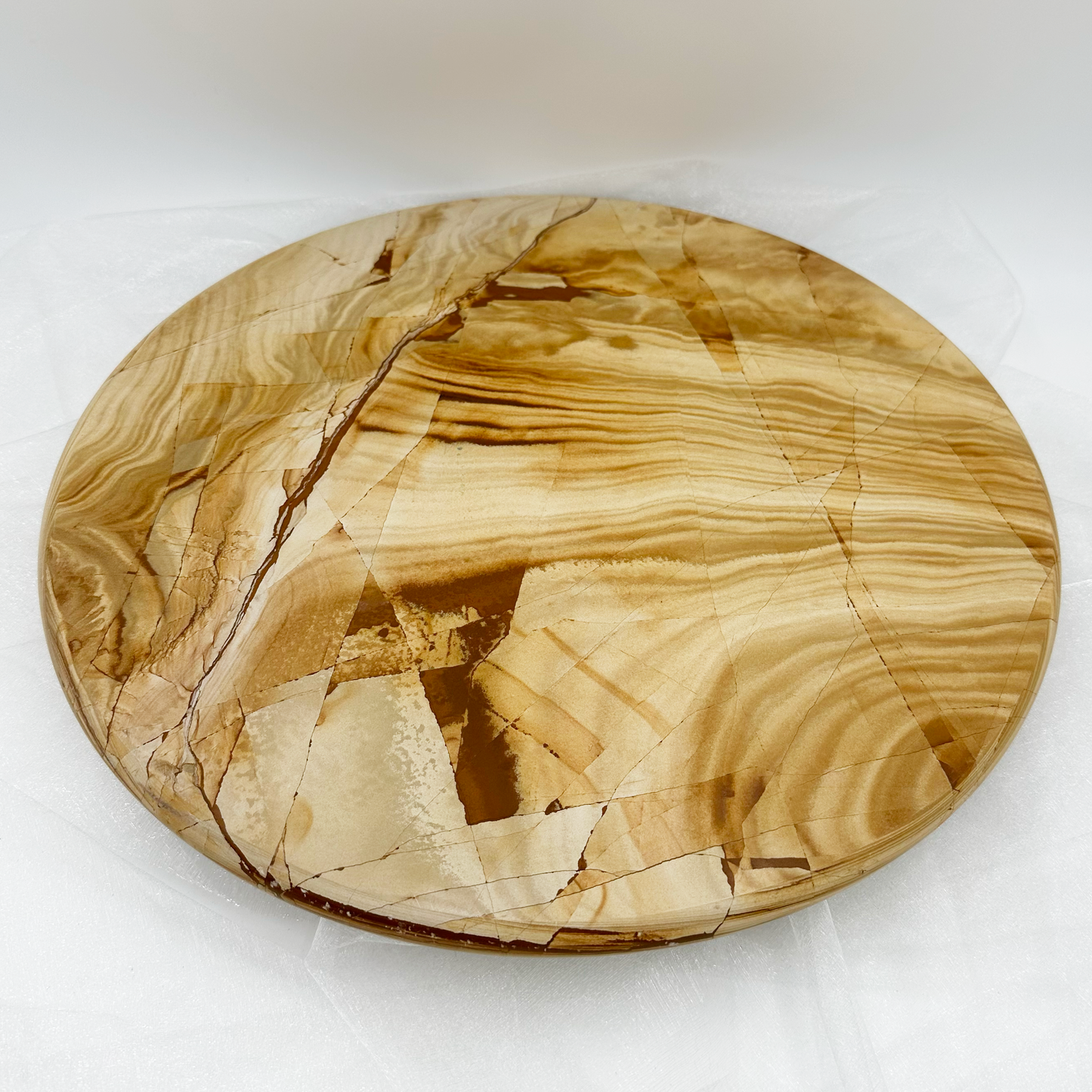 16" Lazy Susan in Marble and Onyx