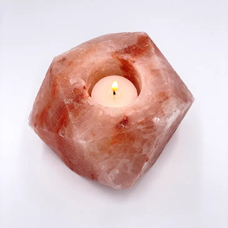 Himalayan Salt Diamond TeaLight - 4" x 4" x 4"