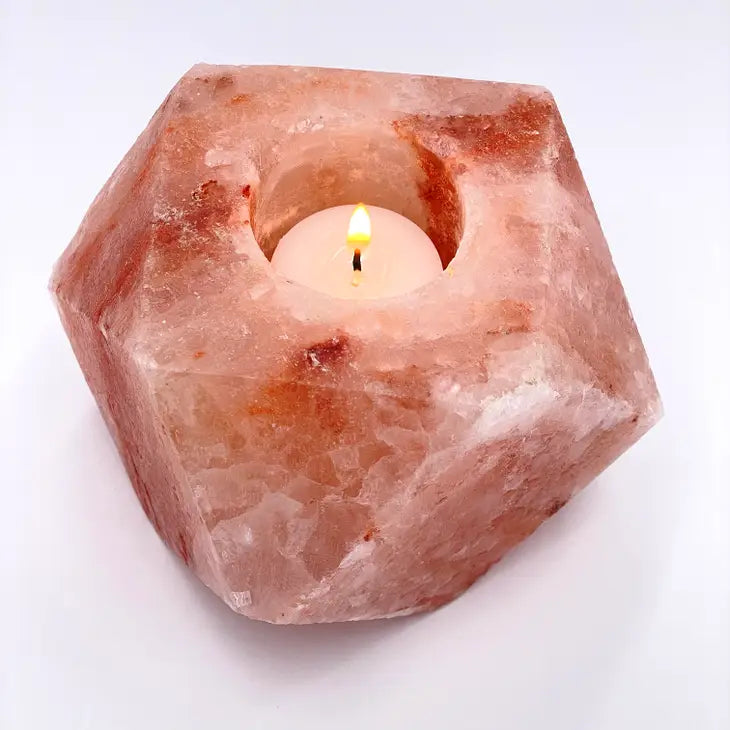 Himalayan Salt Diamond TeaLight - 4" x 4" x 4"