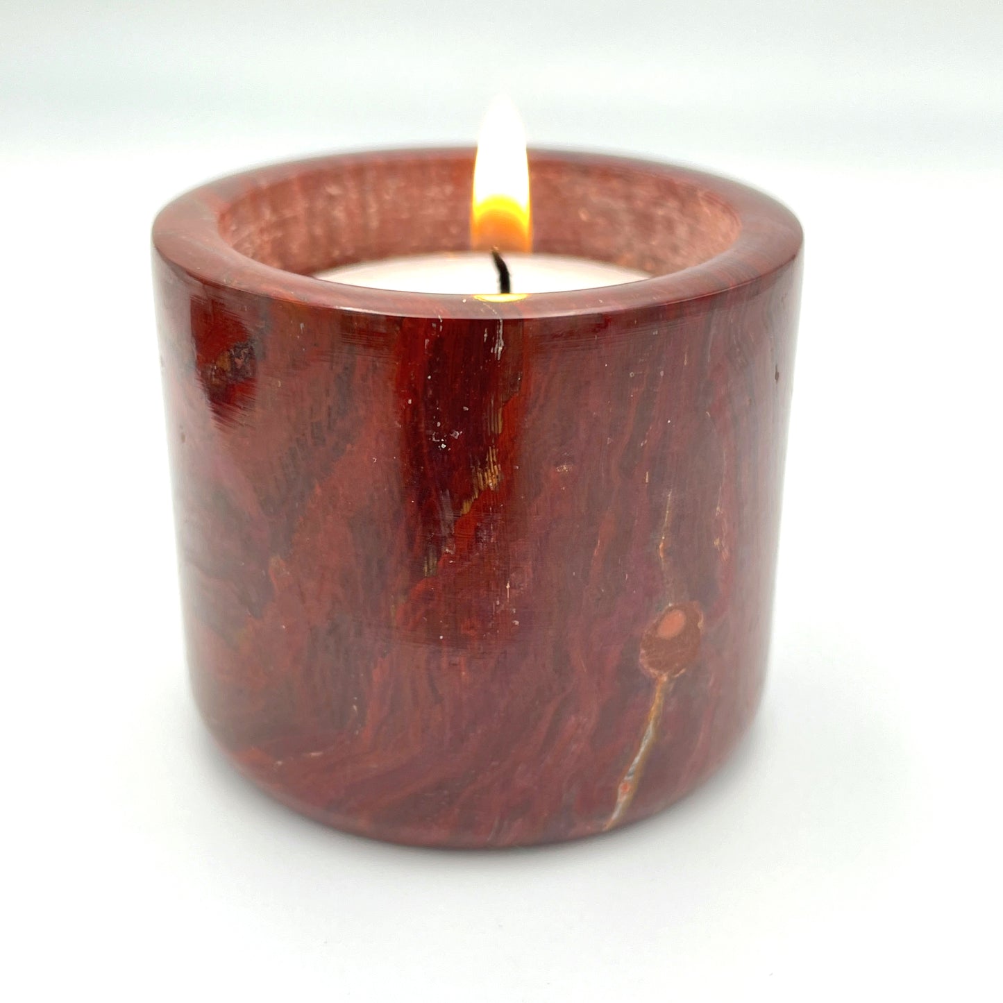 2" Cylindrical Tea-light in Marble and Onyx