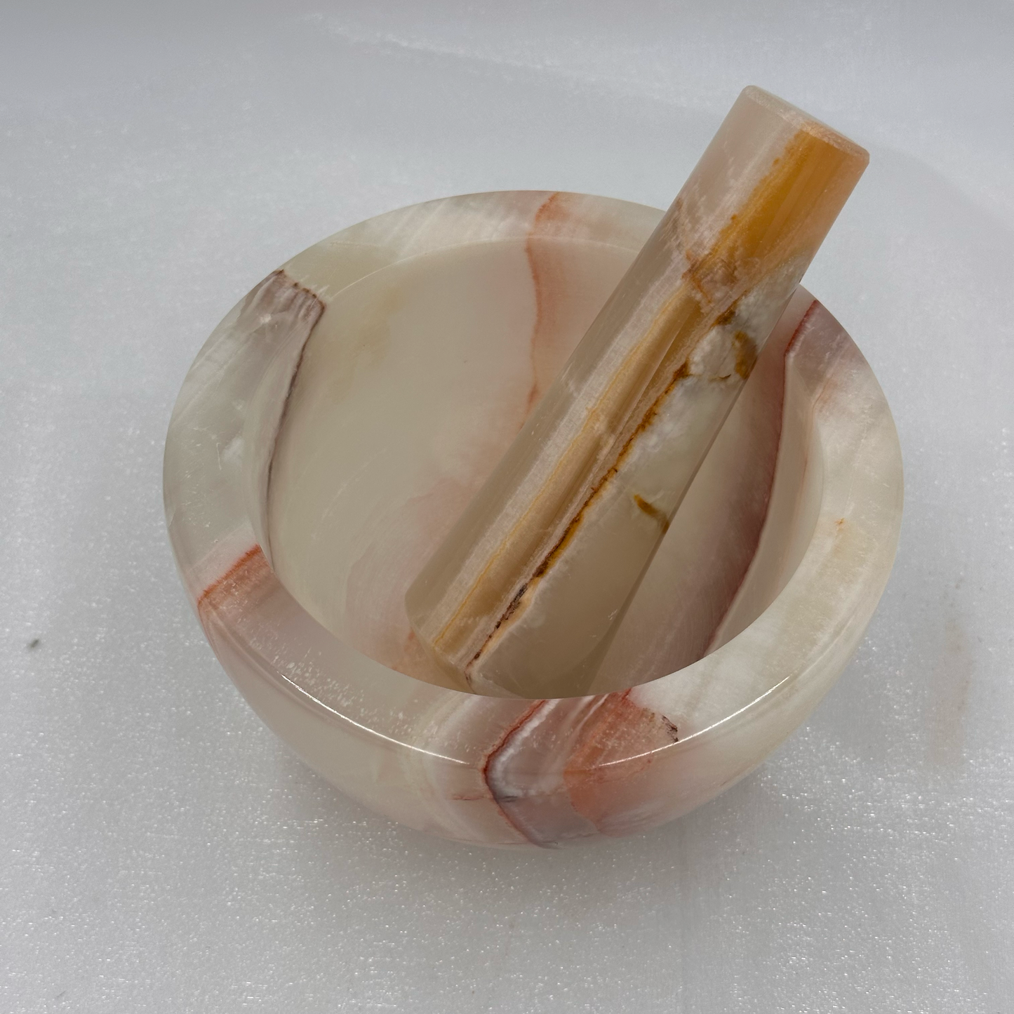 Mortar and Pestle - 7", Marble and Onyx