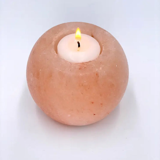 Himalayan Salt Globe Candle Holder
