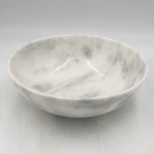 Zairat White Marble Bowl - 12"