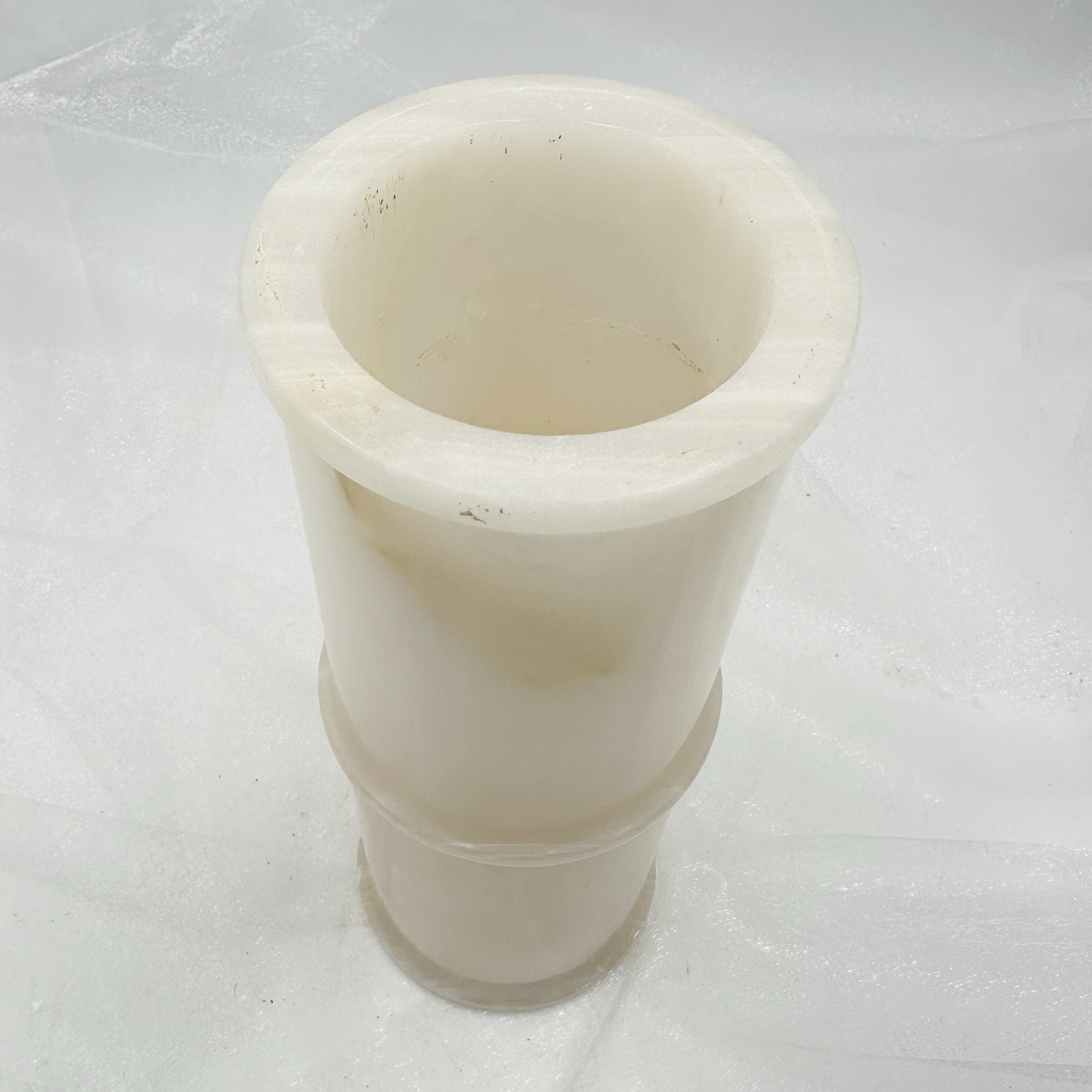 8" Cylindrical Vase in Marble & Onyx