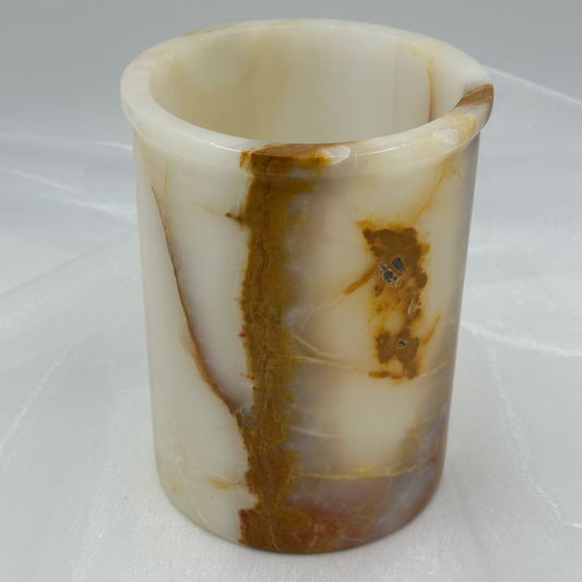 Kitchen Utensil Holder in Marble or Onyx
