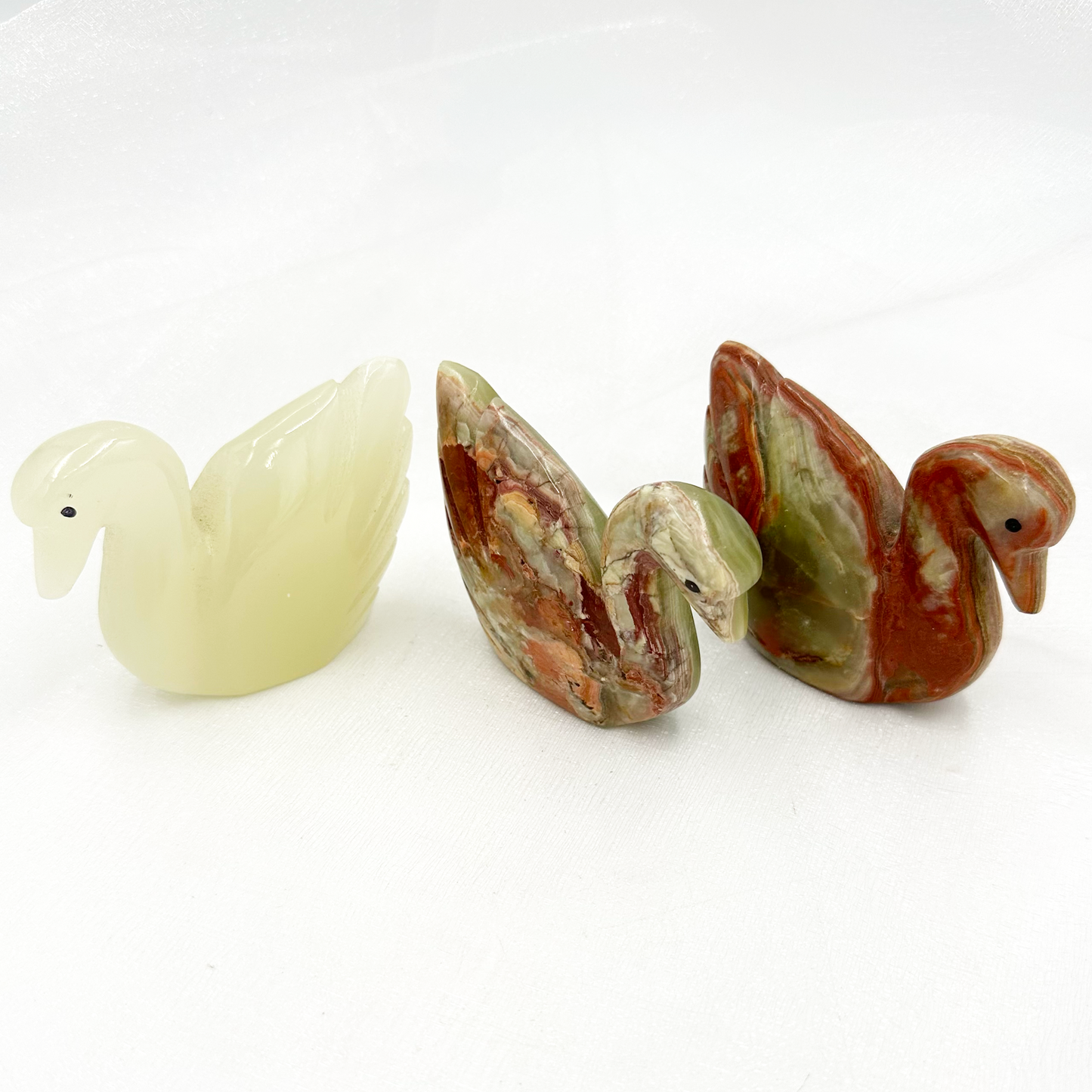 3" Carved Animals in Marble and Onyx